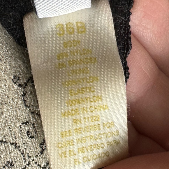 Rampage 36B Black Floral Embroidered Wired Bra - Picture 9 of 16